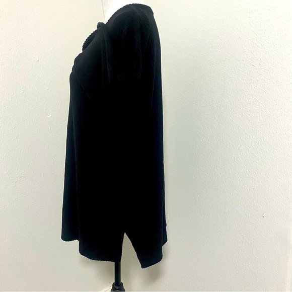 Time and Tru Women’s Black Long Sleeve Oversize Sweater Size Large - Picture 3 of 7